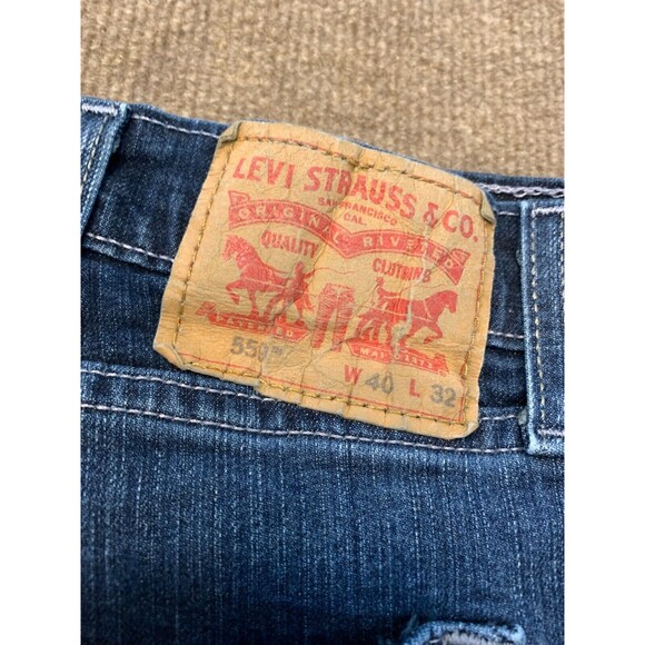 Levis 559 Relaxed Fit Jeans Mens 40x32 Straight Leg Blue Loose Denim Workwear - Picture 7 of 8